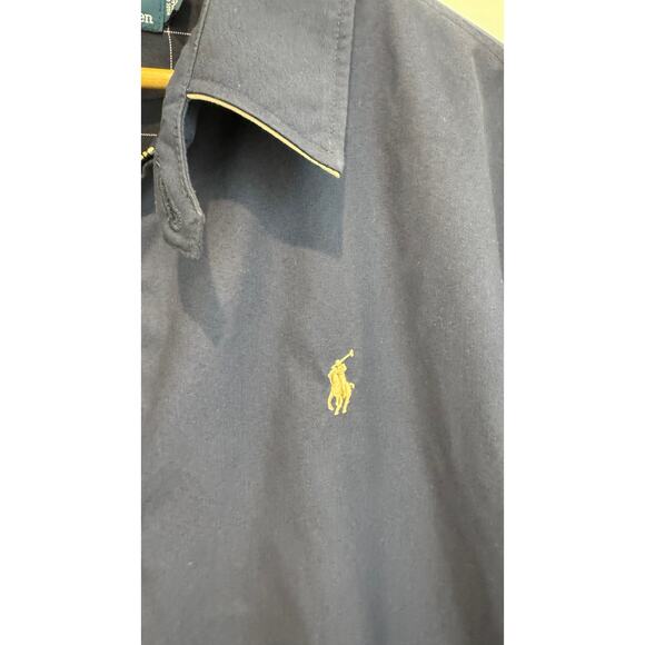 Ralph Lauren Men’s Navy Bomber Jacket – White Pony Logo – Size Large - Picture 6 of 9